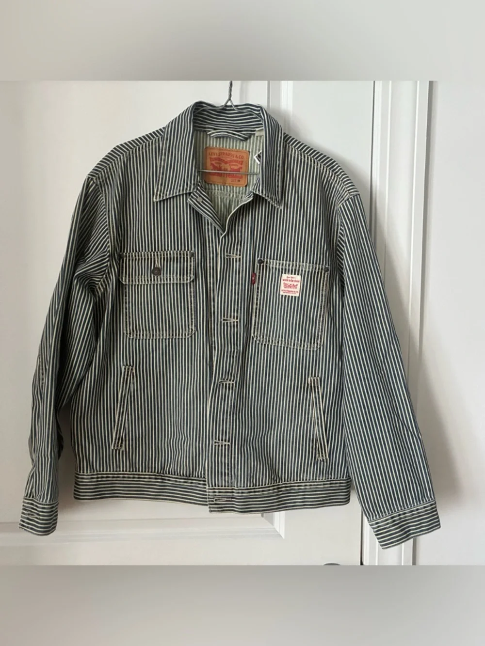 Levi’s Railroad Striped Trucker Jacket - Picture 1 of 7